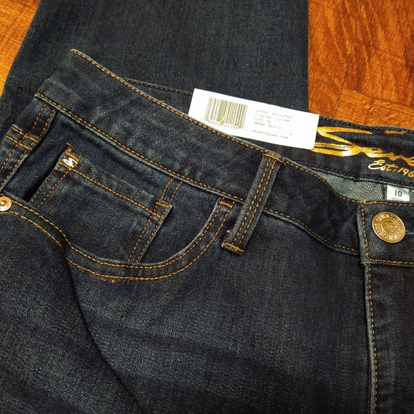 Seven7 Weekend Boyfriend Dark Blue Jeans Tulum Easy Fit Women's 10 NWT - Picture 3 of 7